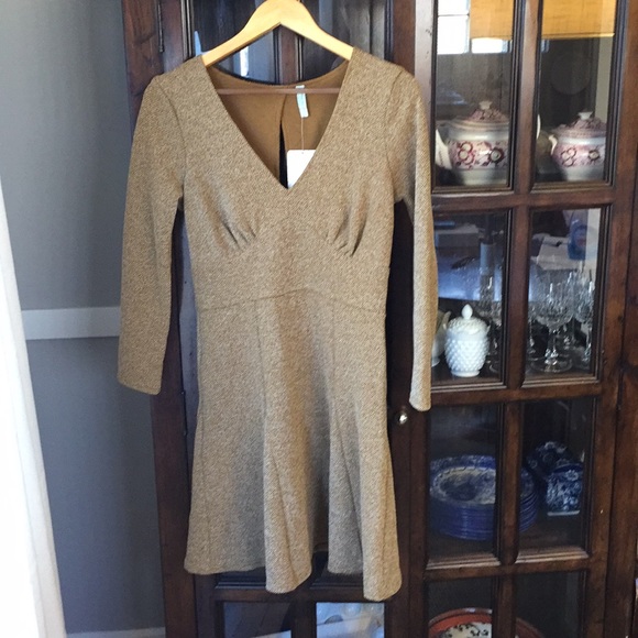 Free People Dresses & Skirts - free people Golden Brown Combo Heartstopper Dress